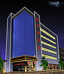 建宁民政局动画夜景效果图