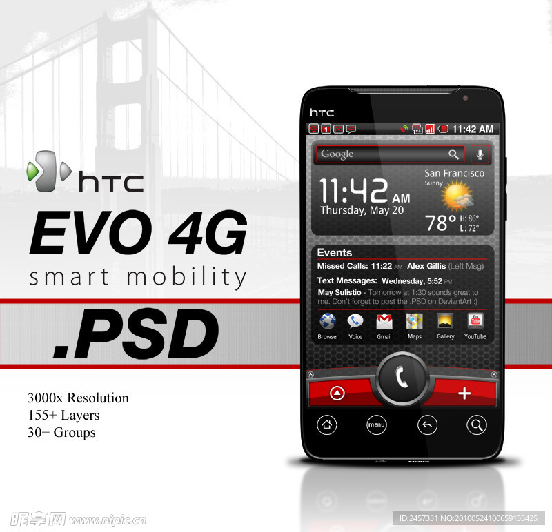 htc 手机HTC 宏达EVO 4G