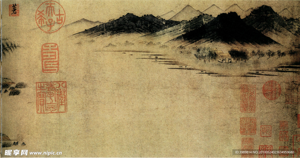 钱选 王羲之观鹅图
