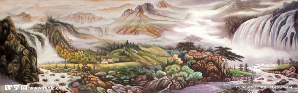 油画山水