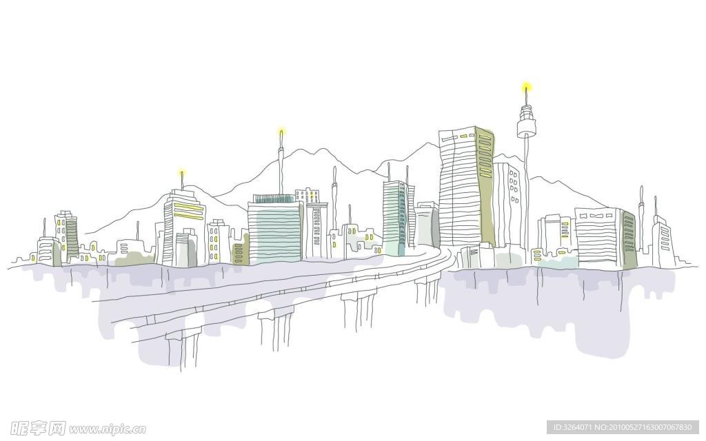 手绘城市