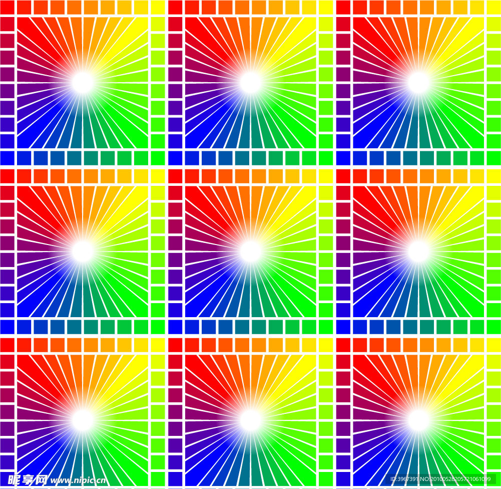 七彩阳光图案
