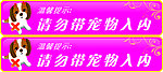 禁止携带宠物