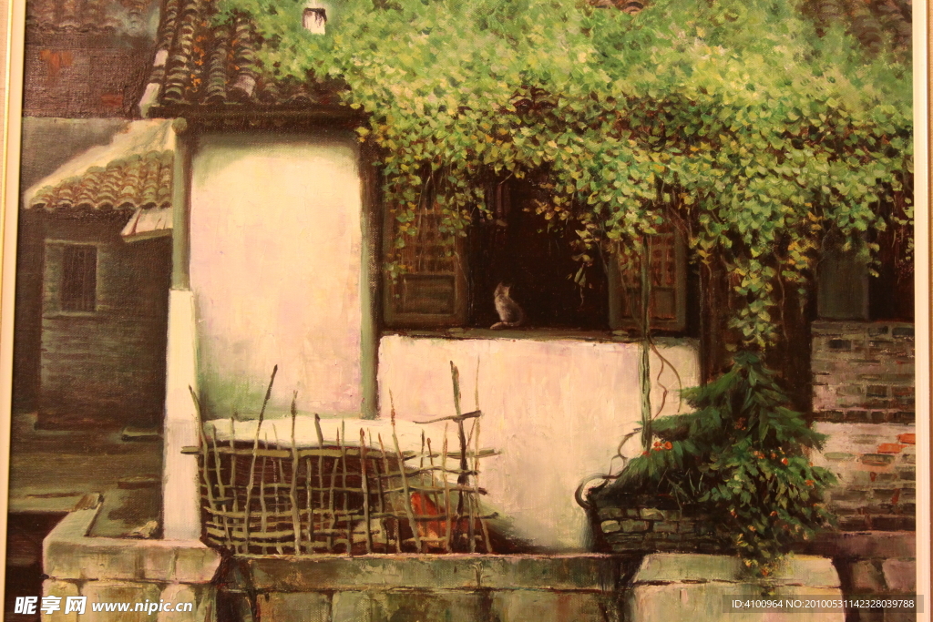 乡村古典小房画