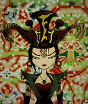 插画女