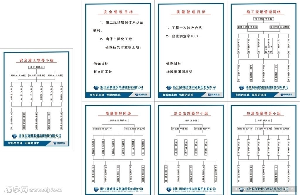 展诚安全质量人员安排七牌