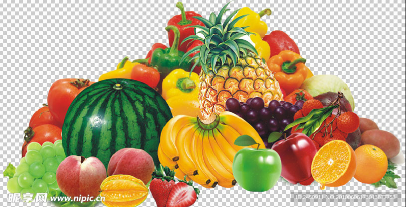 水果蔬菜堆