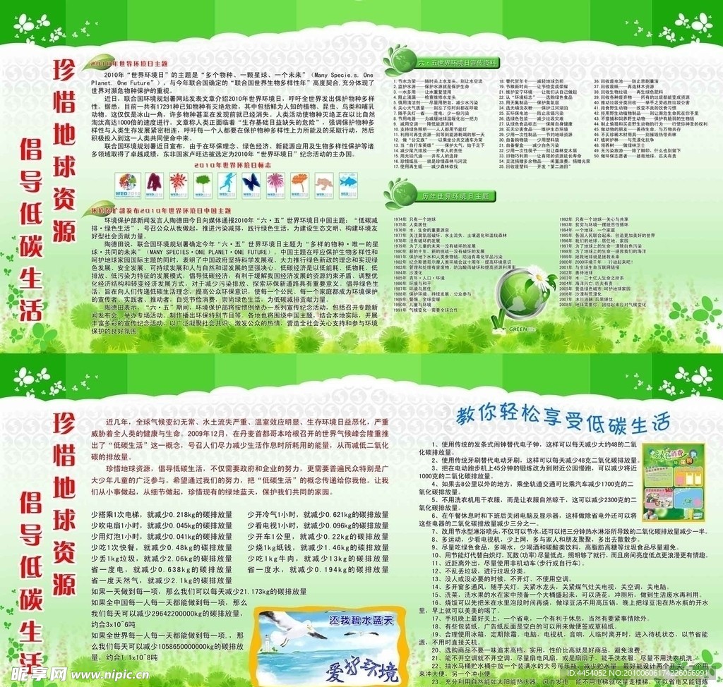 低碳生活展板