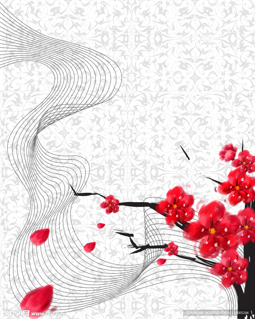 移门 梅花