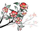 高清仿水彩花朵
