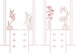 抽象花梅兰竹菊