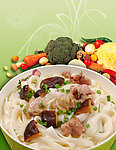 香菇鲜肉面条
