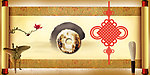 画轴中国结