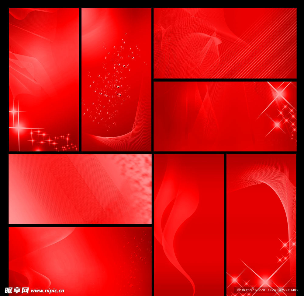 红色背景模板