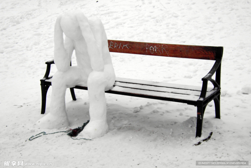 思考问题的雪人