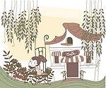 可爱线条插画矢量素材