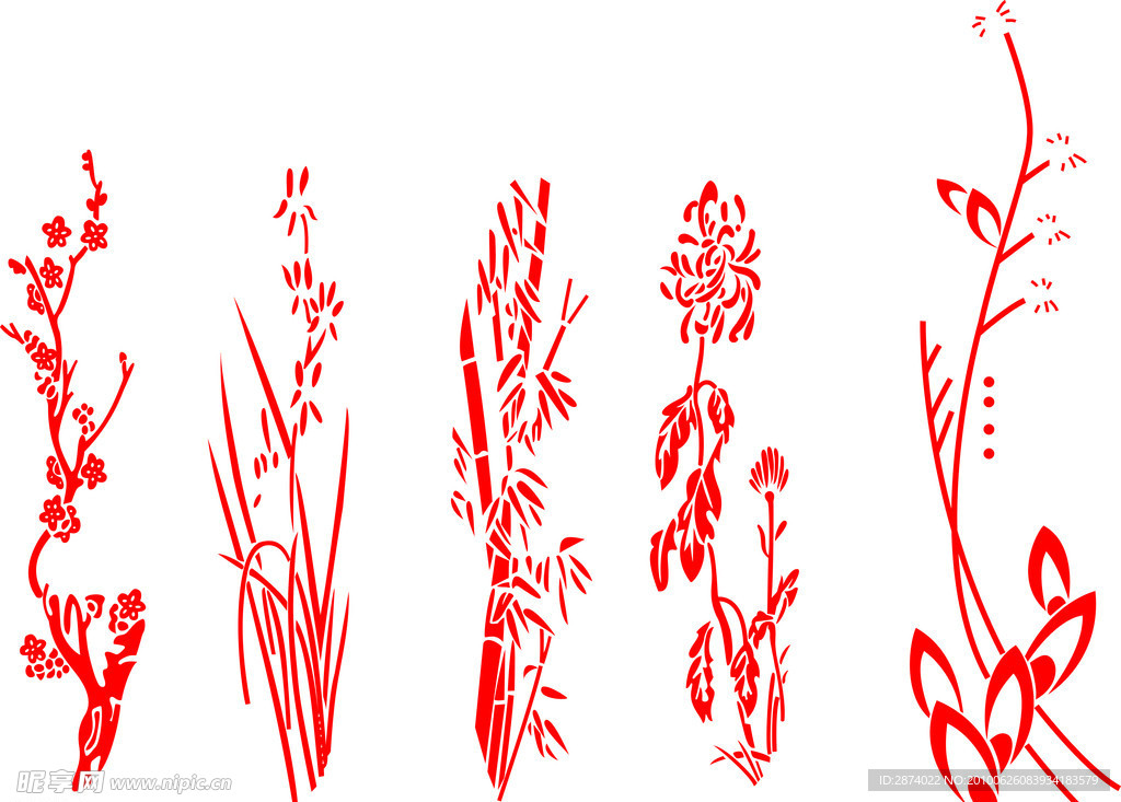 手描植物矢量