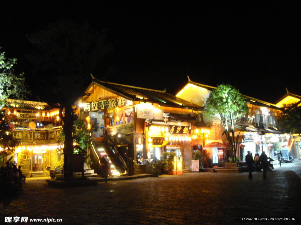 丽江古城夜景
