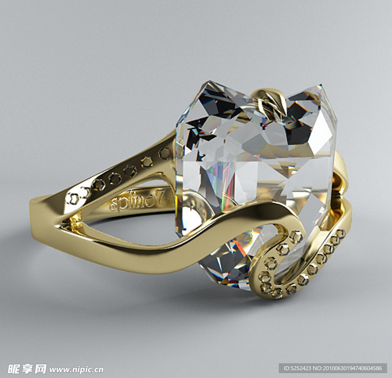3D钻石戒指模型