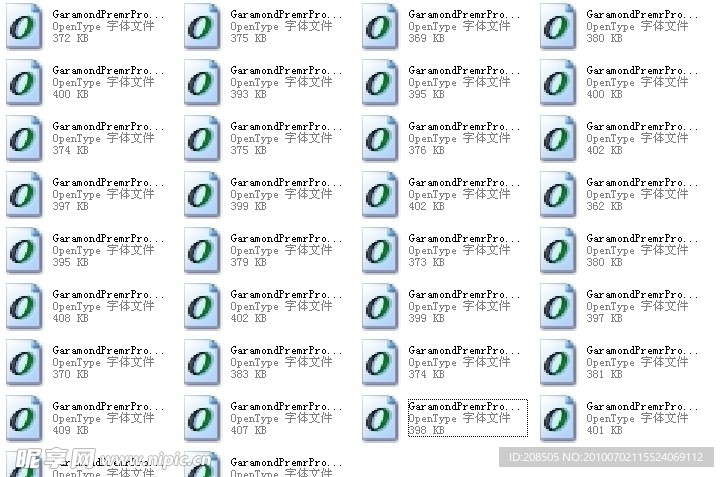 Garamond系列字体