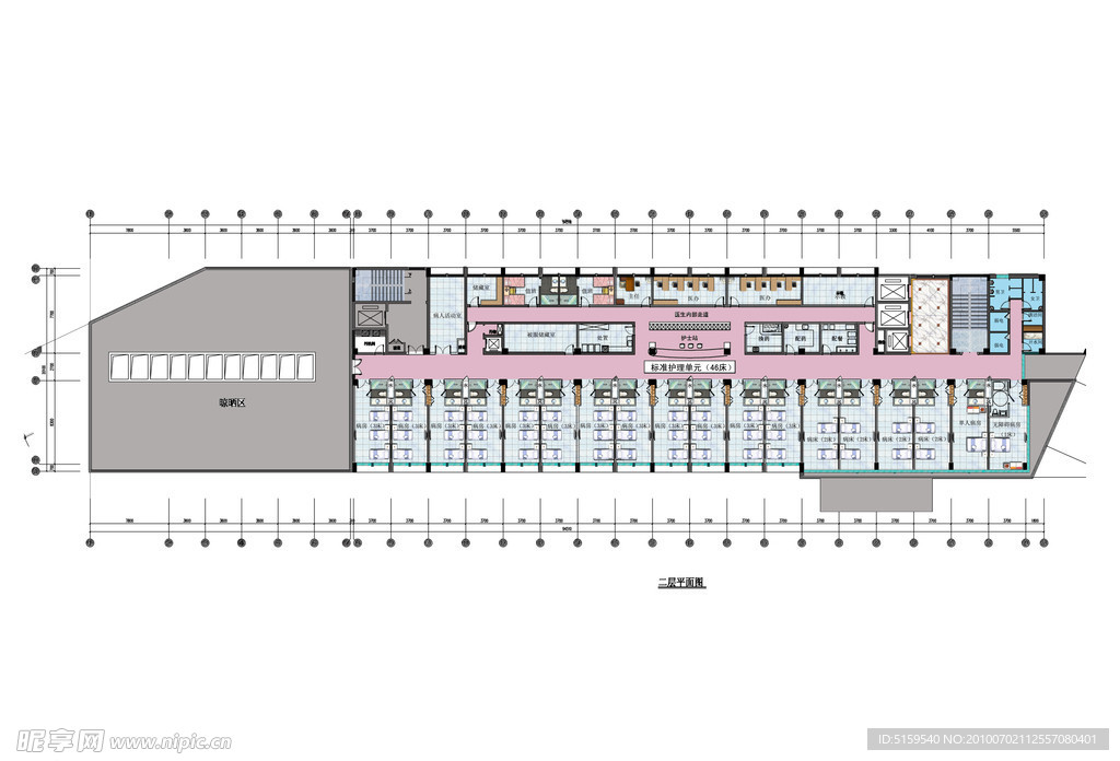 医院室内彩色平面方案