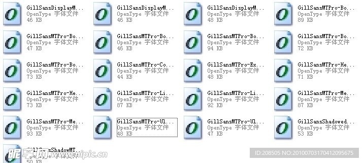09 Gill Sans系列字体