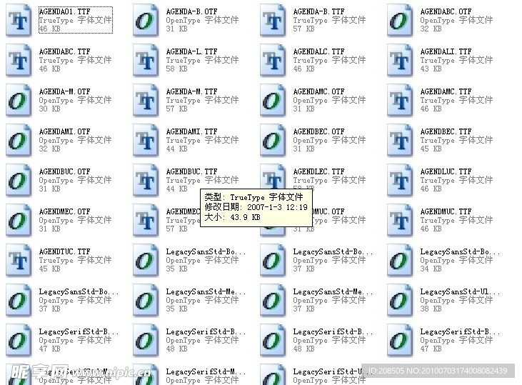 96 Legacy系列字体