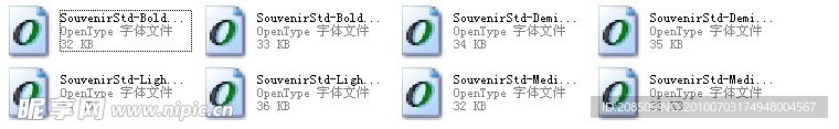 85 Souvenir系列字体