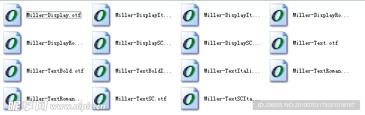 84 Miller系列字体