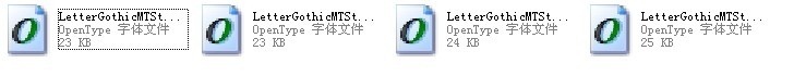 27 Letter Gothic系列字体