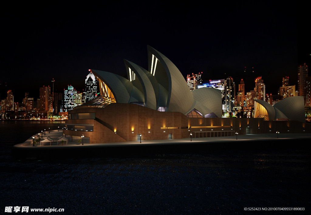 夜色下的悉尼歌剧院精品模型