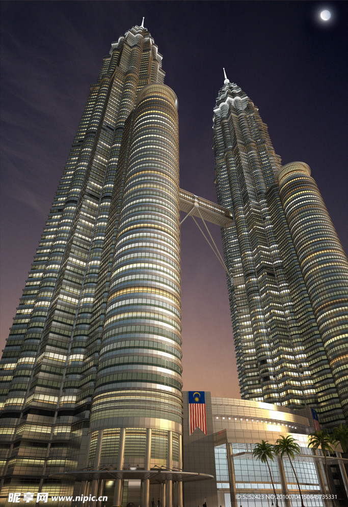 吉隆坡双子楼精品3D模型