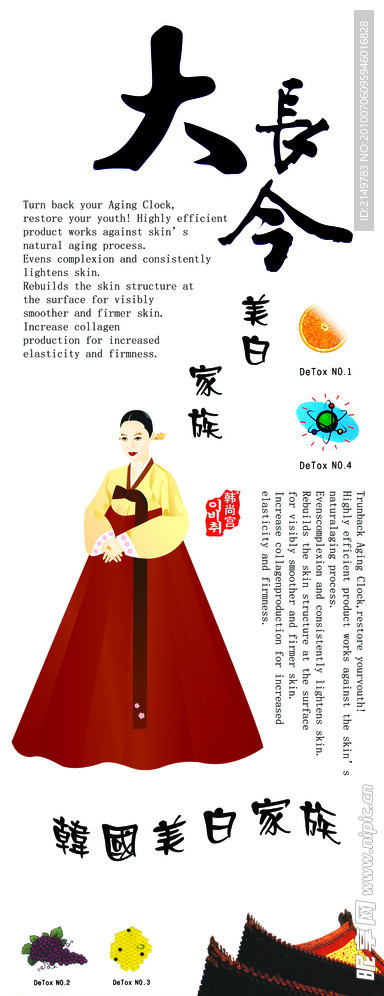 韩国美白家族展架