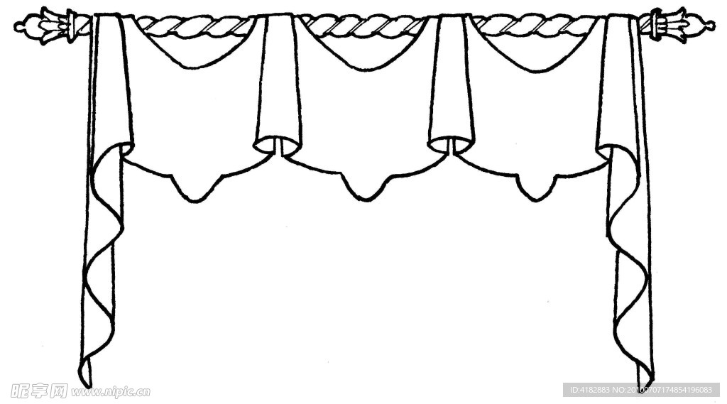 窗帘手绘图