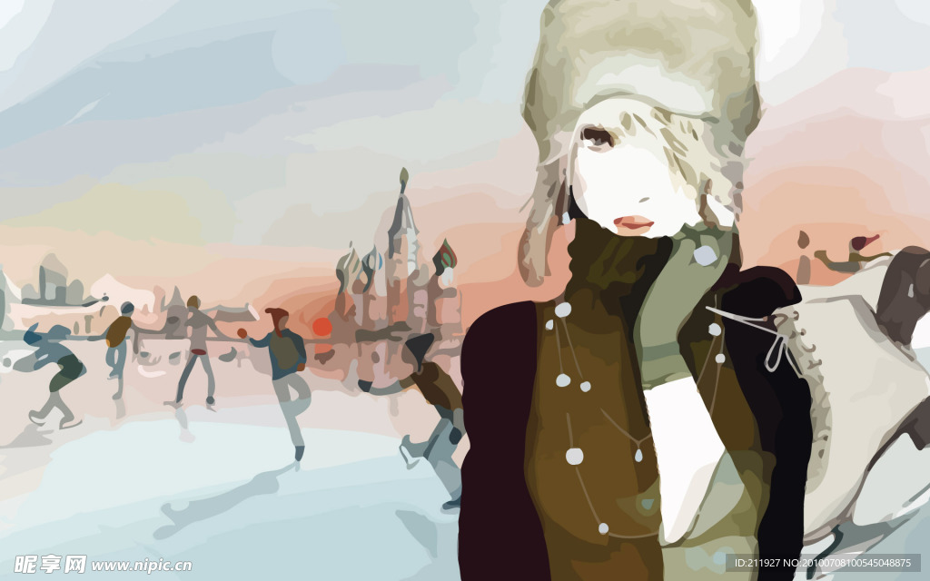 插画少女