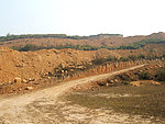 风景 山 坡 山路 黄泥土 路