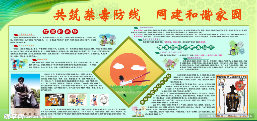 禁毒宣传广告展板设计