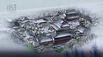 山庄雪景风光