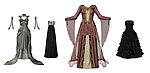 几款古代女性衣服分层素材