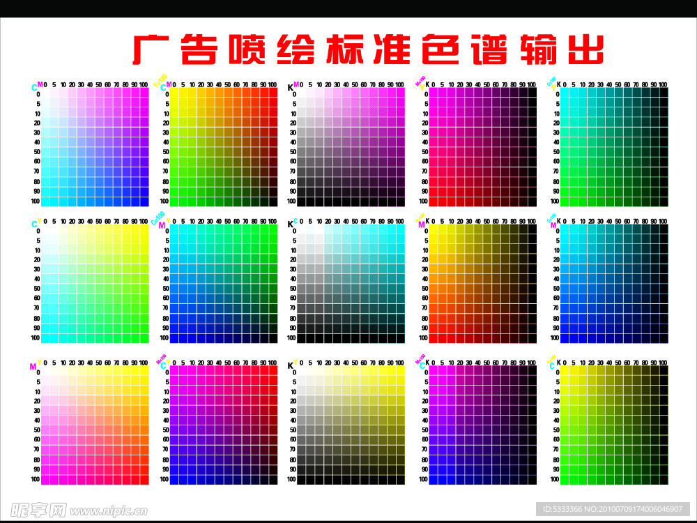 广告喷绘制作标准色谱完整版