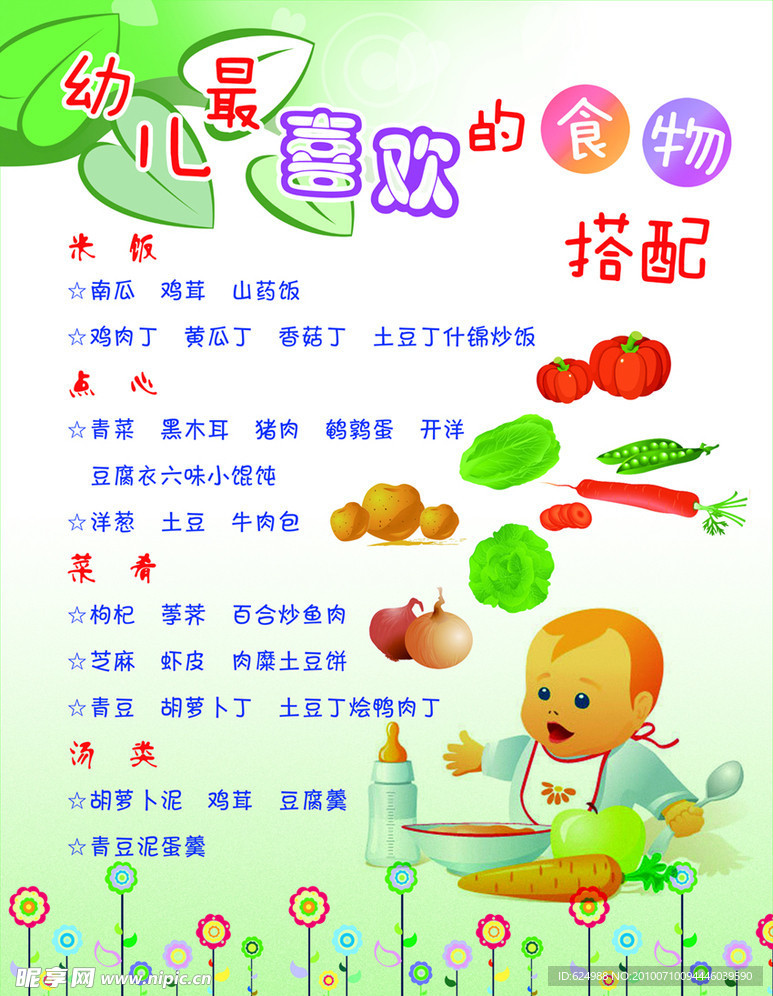 幼儿最喜欢的食物搭配