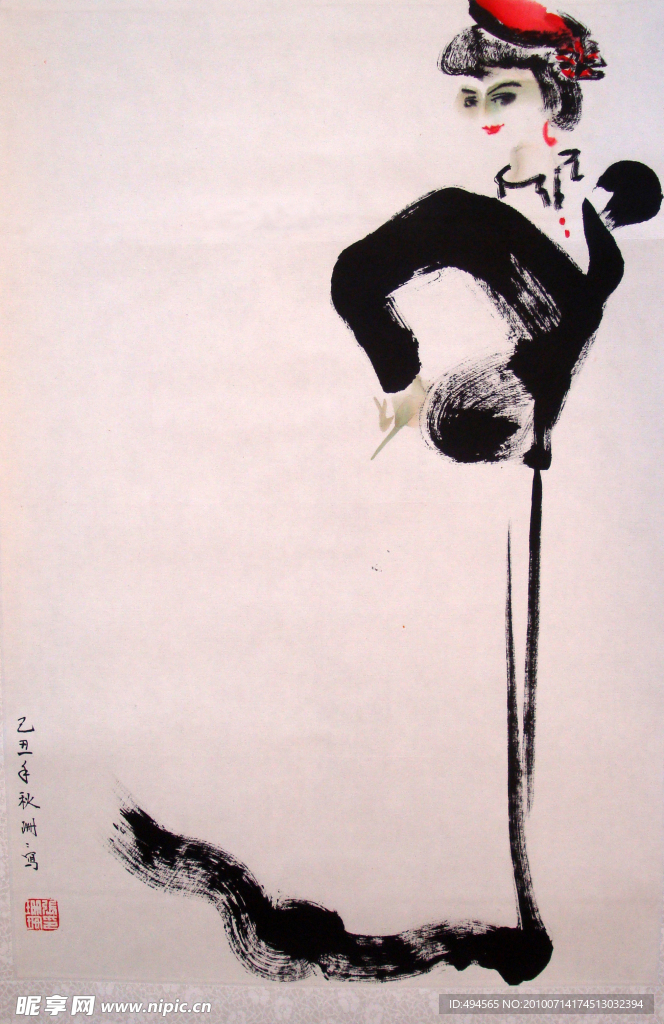 张姗姗老师 国画少女