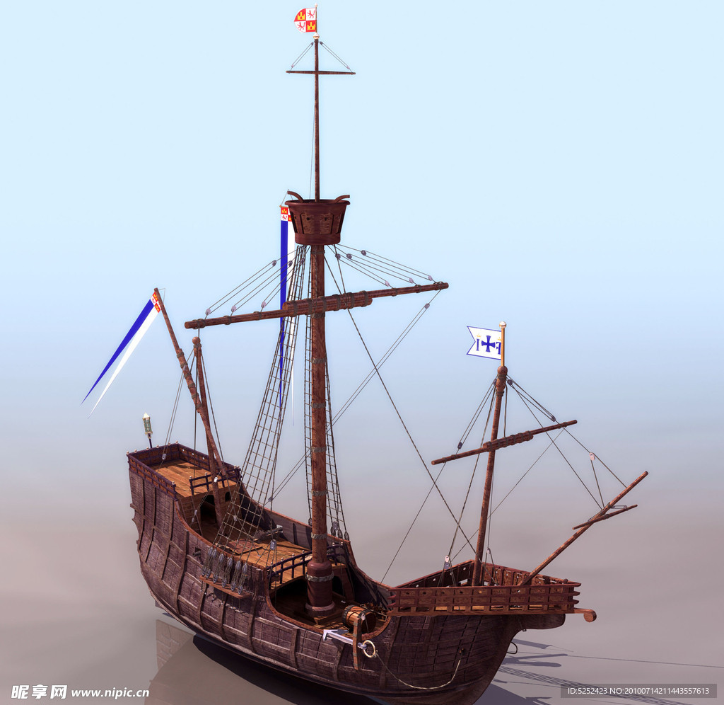 3D古代船舶模型素材