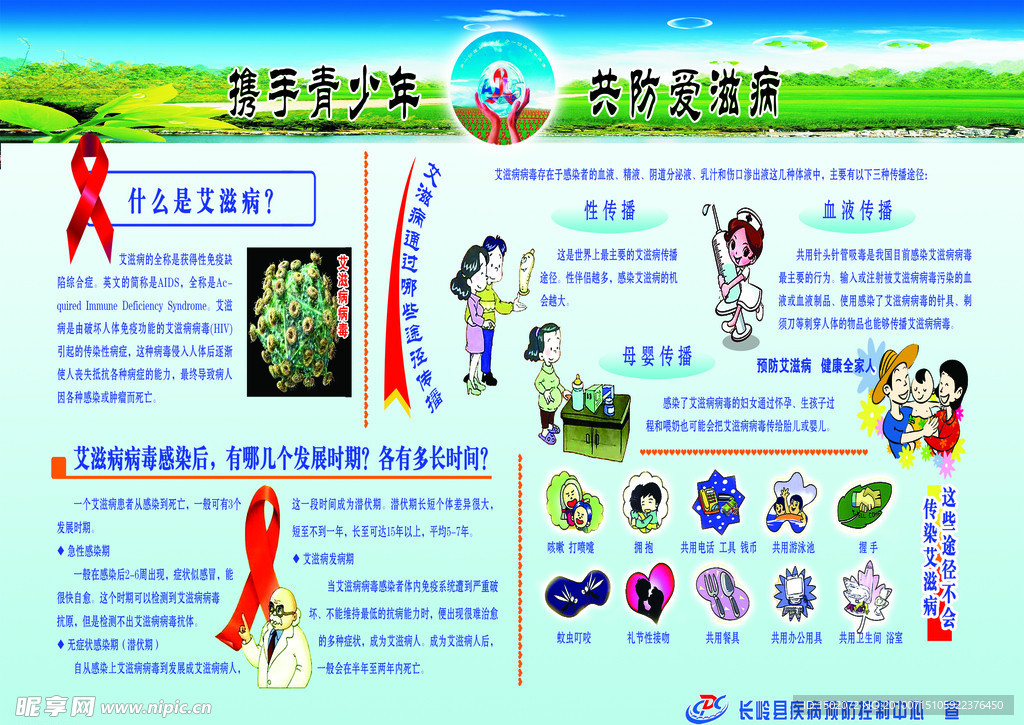预防爱滋病展板