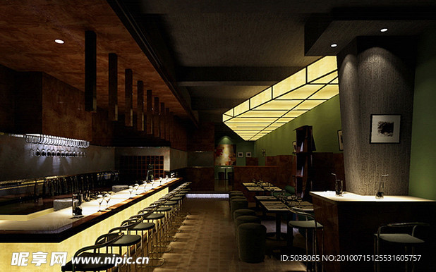 3D酒吧模型带贴图