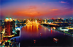 珠江 夜景 万家灯火 全景