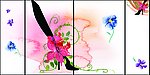 抽象毛笔花纹移门