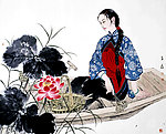 采莲图