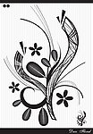 黑白线条花纹