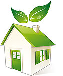 绿色房子矢量素材